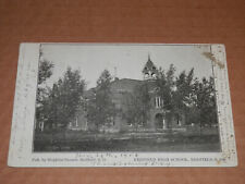 REDFIELD SD - 1906 POSTED POSTCARD - HIGH SCHOOL - SPINK CO. To REEDSBURG WI picture