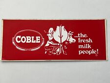 Vintage Coble Dairy The Fresh Milk People Farmer Cow Red White Sticker 4
