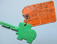 Vintage Cleveland Ohio Metroparks Key To The Zoo Packey the Red Elephant w/ tag picture