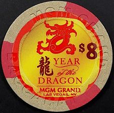 MGM Grand, Las Vegas, NV, $8 oversized Baccarat chip 2012 Year of the Dragon picture