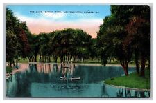Leavenworth KS Kansas The Lake Shrine Park Linen Postcard Posted 1945 picture