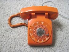 VINTAGE STROMBERG CARLSON ORANGE ROTARY DIAL TELEPHONE MODEL 500 NICE picture
