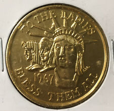 1967 Krewe of Rex Gold Aluminum Mardi Gras Doubloon 0062 picture