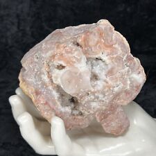 4” Natural Pink Red Chalcedony Crystal Agate Rough Spirit Quartz Kentucky 1.10Lb picture