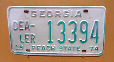 1974 Georgia License Plate picture
