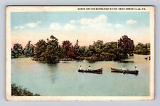 Greenville PA-Pennsylvania, Scene on Shenango River, Antique Vintage Postcard picture