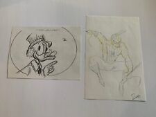 Disney Uncle Scrooge ORIGINAL Hand Drawn Sketch Drawing By William Van Horn + picture