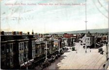 1908, Looking North from Telegraph Ave. & Broadway, OAKLAND, California Postcard picture
