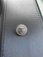 STUNNING NEW CHANEL Designer Button Silver with Pink Sparkle Enamel 3/4