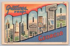 Atlanta Georgia, Large Letter Greetings, Vintage Postcard picture