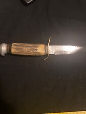VINTAGE SOLINGEN GERMANY Fixed Blade STAG BONE HUNTING The Original BOWIE KNIFE picture