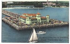 Million Dollar Pier St. Petersburg Florida Sailboat Postcard picture