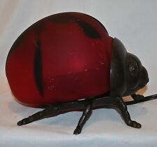 Vintage Tin Chi 1998 Ladybug Art Glass Lamp picture