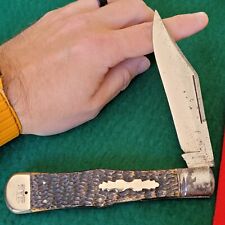 Minty Vintage New York Knife Co Jumbo Lockback Folding Hunter Pocket Knife Etch picture