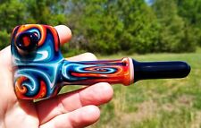 Fire Water Linework Classic Styled Glass Tobacco Corn Cob Pipe picture