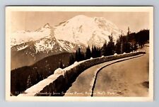 Rainier National Park WA-Washington, Mountain, Sunrise Pt c1947 Vintage Postcard picture