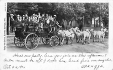Horse & Wagon carriage ride Tally-Ho Drive Eureka Springs Arkansas postcard picture