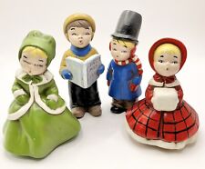 Set of 4 Vintage Ceramic Holland Mold Christmas Carolers Hand Painted  picture
