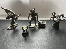 Lot of 4(2)Vintage Pewter Dragons+ 1 Scary Pirate Hands, 1 Holden Crystal 4 lot picture
