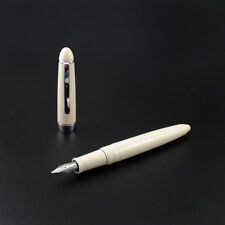 Jinhao 992 Ivory White Plastic Fountain Pen Screw Cap Fine Nib 0.5mm Gift 2021 picture