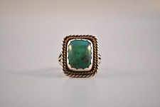 Old Pawn Navajo Sterling Silver Ring - Turquoise  Size 12 picture