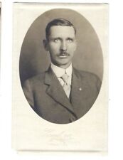 c1900 Dapper Well Dressed Mustache Man Kregel Minnesota RPPC Real Photo Postcard picture