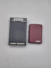 Zippo Lighter Apr 1993 Burgundy Matte #222- ON BOTTOM F VI - USED picture