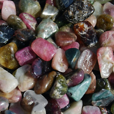 20-25pcs AAA Rainbow Tourmaline Tumbled Stones, Extra Small Crystal Set picture