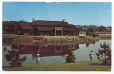 Rockford IL YMCA Log Lodge on Rock River c1954 Postcard Illinois picture
