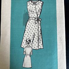 Vintage 1960s 1970s Prairie Farmer 9284 Tie Waist Dress Sewing Pattern 16.5 CUT picture