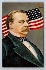 President Grover Cleveland, Portrait, People, Vintage Souvenir Postcard picture