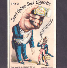Uncle Sam ca. 1881 Sweet Golden Cigarette Tobacco Puzzle of 100 Advertising Card picture
