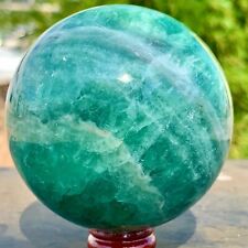1.7LB  Natural Fluorite ball Colorful Quartz Crystal Gemstone Healing picture