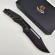 A Purvis Primordial MK3 Folding Knife Black PVD Titanium and Carbon Fiber M390 picture