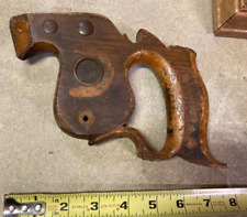 Disston Saw  Handle, Medallion and hardware, Damaged Wood, Missing one screw set picture