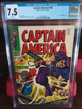 Captain America #108 CGC 7.5 WHITE PAGES  picture