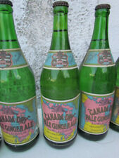 Antique Canada Dry Bottles FILLED Sealed 1930s Wood Crate 9 Unopened Prop Movie picture