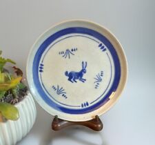 El Palomar Ken Edwards Rabbit Salad Dessert Plate Blue Pottery Stoneware 7 3/4” picture