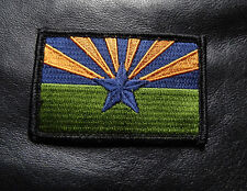 ARIZONA STATE FLAG TACTICAL COMBAT ACU GREEN 3 x 2 inch HOOK LOOP PATCH  picture