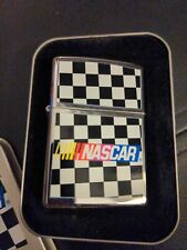 1999 MIB Zippo Nascar Lighter VTG Checkered Flag Racing Matching Tin Case picture