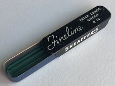 Vintage SHEAFFER Fineline Mechanical Pencil Lead GREEN 1.18mm Metal 12pk Tin USA picture