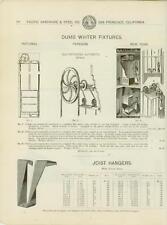 Catalog Page Ad Dumb Waiter Fixtures Barn Door Stays San Francisco Calif 1902 picture