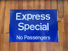 NY NYC BUS SURFACE TRANSIT ROLL SIGN 1974 GM #4808 EXPRESS SPECIAL NO PASSENGERS picture