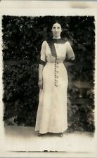 RPPC Antique Beautiful Woman Unique Style Dress Fashion picture