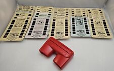 Vintage 1950's-60's Tru-Vue Red Film Viewer & Lot Of 32 Film Cards  picture