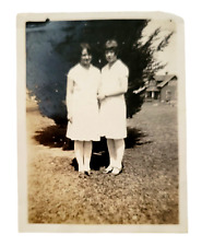 c1920s Etta & I at Home Girls Wearing Mary Jane Style Shoes Original Photo picture