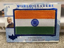 Narendra Modi Decision 2020 BLUE FOIL WORLD LEADERS FLAG PATCH WL20 #'d 1/5 picture