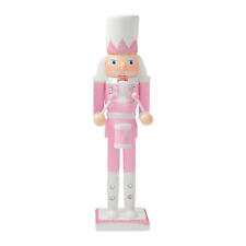 12inch Wooden pink NUTCRACKER Christmas Figures Table Ornament Home Decor Gift  picture