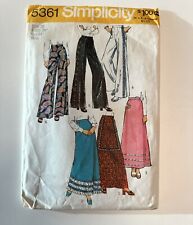 Simplicity 5361 Vtg Sewing Pattern Wide Leg Flare Palazzo Pant, Maxi Skirt Sz 20 picture