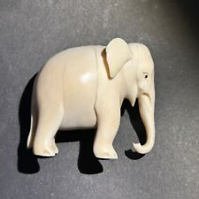 Vintage Hand Carved Elephant 2” High picture
